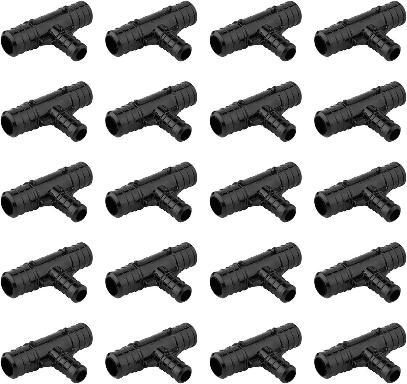 EFIELD Poly PPSU Barb Crimp Pex Fitting Reducing Tee Pack of 20