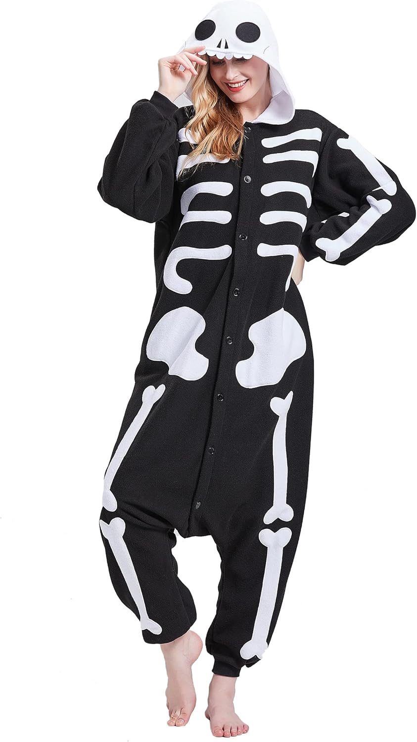 Adult Onesie Pajamas - Unisex Halloween Animal Costume Sleepwear