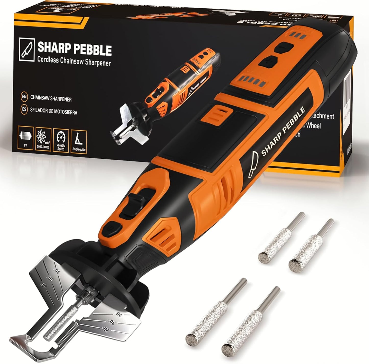 Sharp Pebble Electric Cordless Chainsaw Sharpener Kit Review