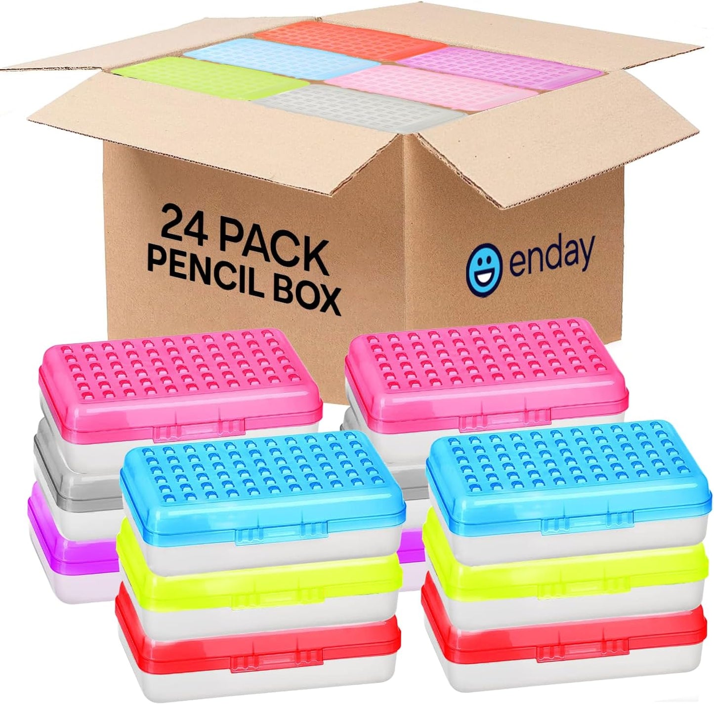 Large Capacity Plastic Pencil Box for Organizing Office Supplies