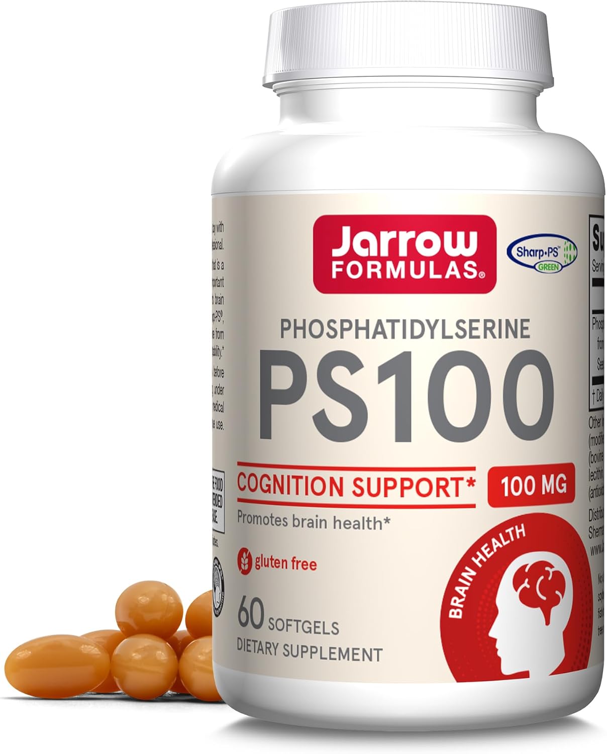 Jarrow Formulas PS100 Phosphatidylserine for Brain Health