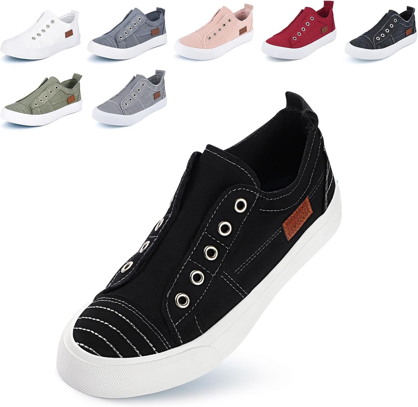 JENN ARDOR Womens Slip On Fashion Sneakers for Casual Style