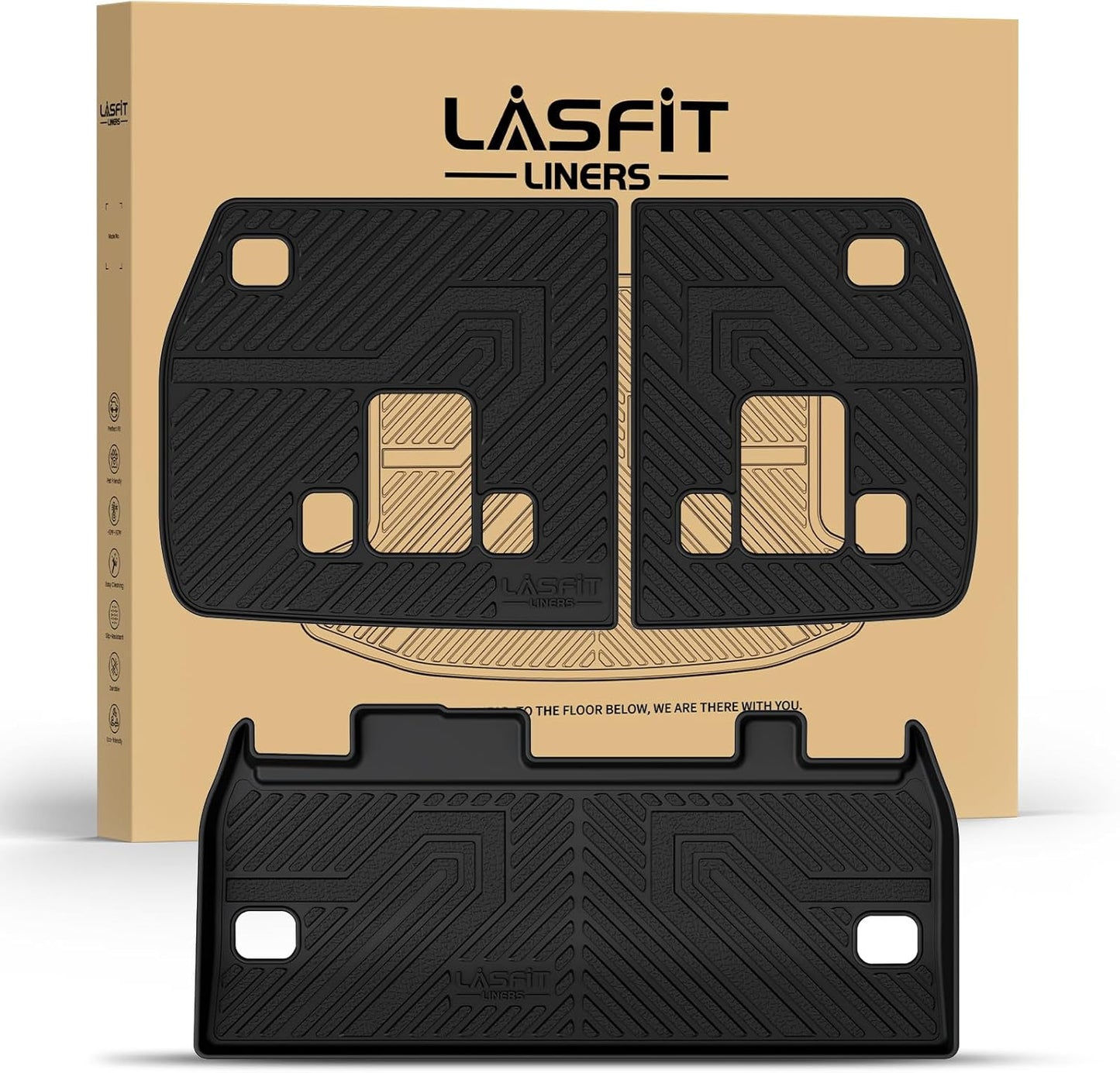 LASFIT Cargo Mat & Backrest Mats for Kia Carnival 2022-2026