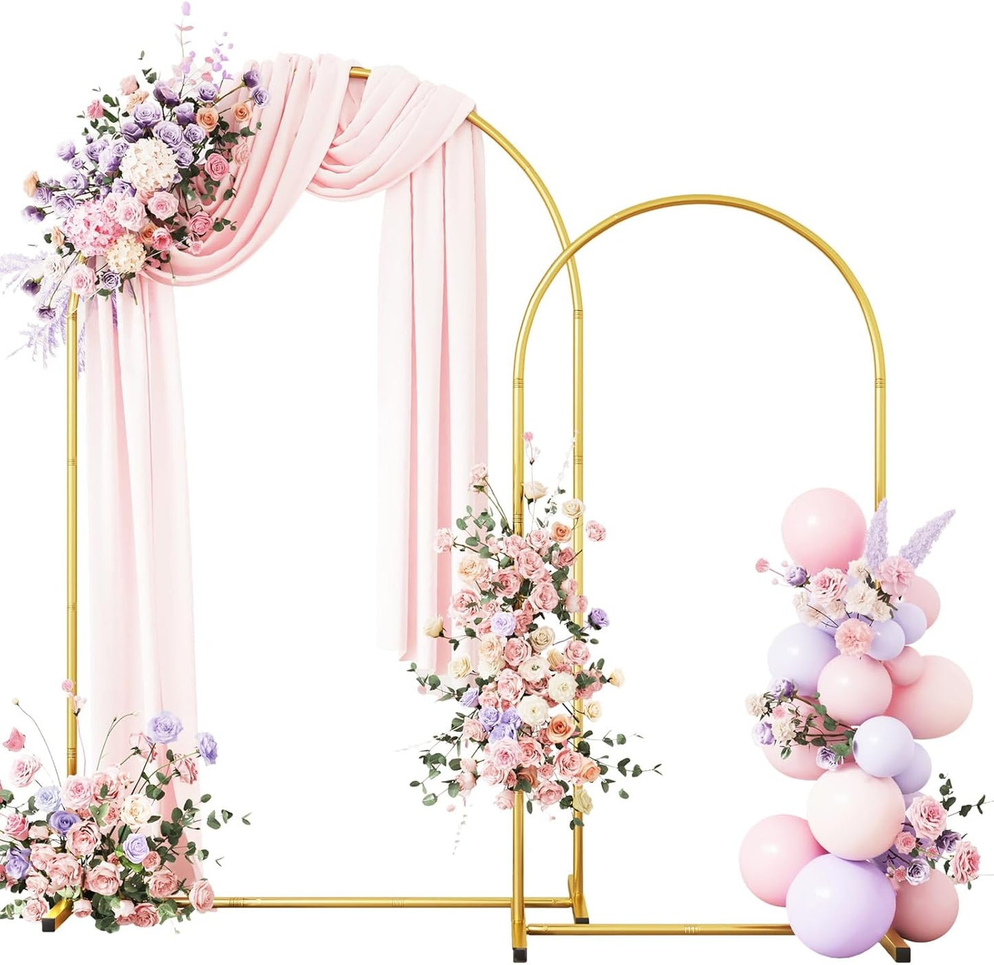 Metal Arch Backdrop Stand Set for Weddings and Events