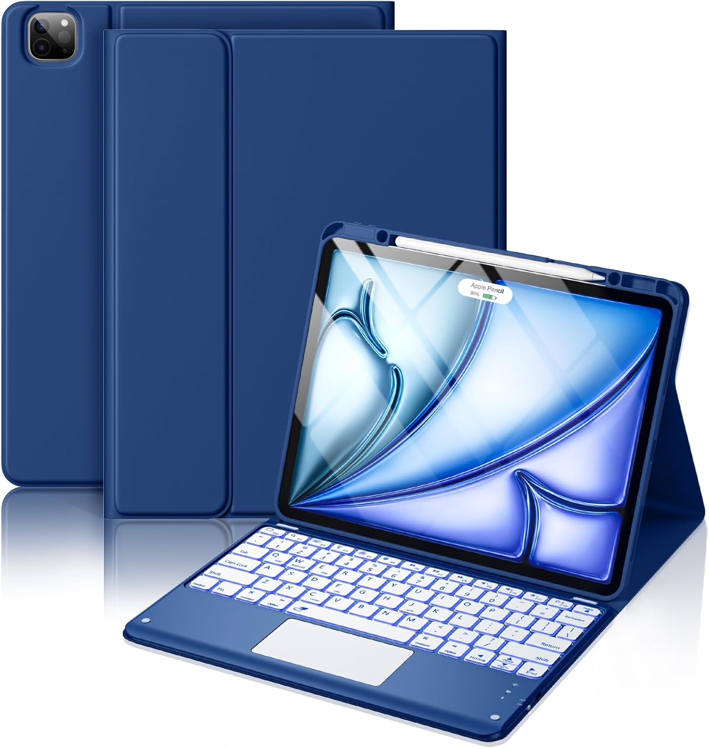 Magnetic Wireless Keyboard for iPad Pro - Navy Blue