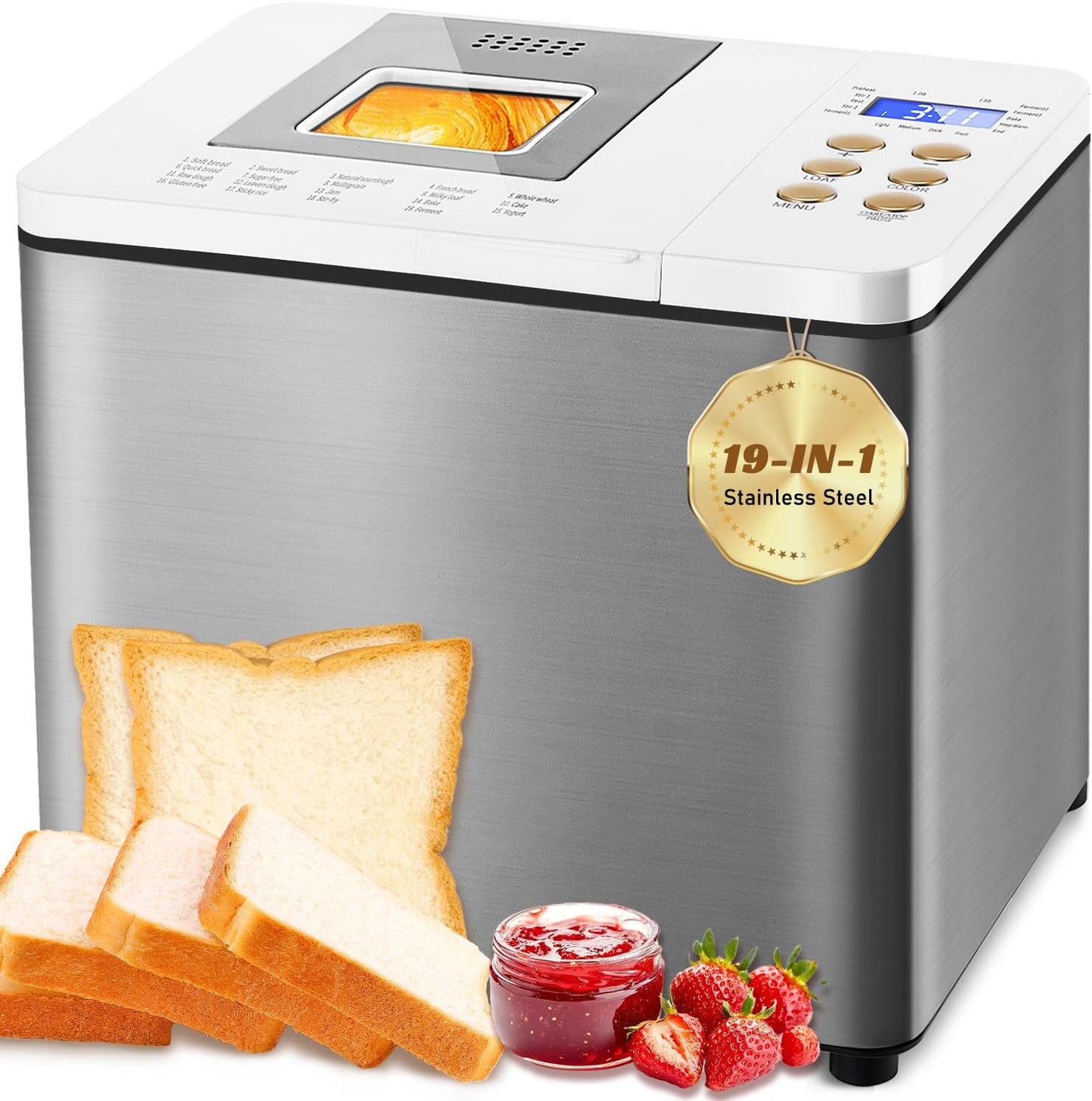 Effortless Baking: Dual-Heater Bread Maker, Timer, Keep Warm - KEEPEEZ