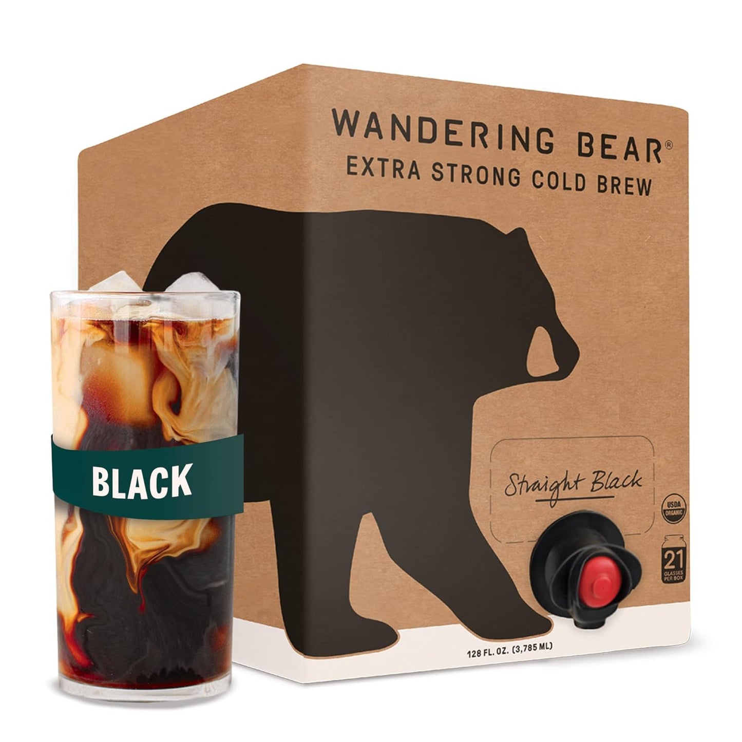 Wandering Bear Extra Strong Black Cold Brew - 1 Gallon
