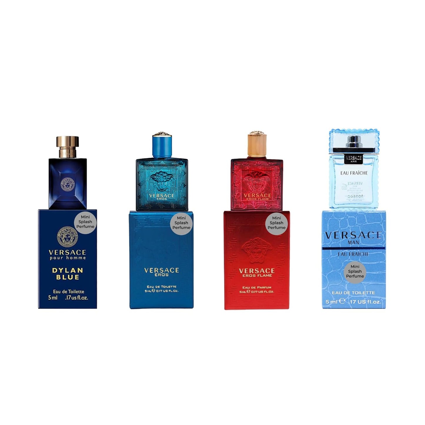 Versace 4 Piece Mini Gift Set for Men - Perfect Travel Companion