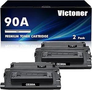 CE390A 90A Black Toner Cartridge 2 Pack for HP Printers
