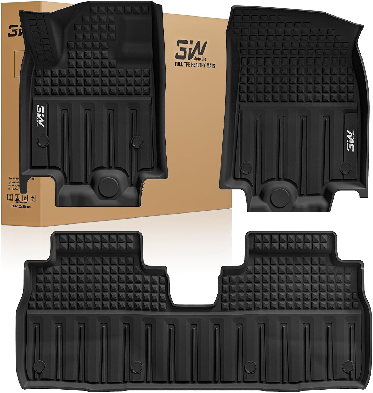3W Floor Mats for 2024-2025 Chevrolet Equinox EV - Custom Fit