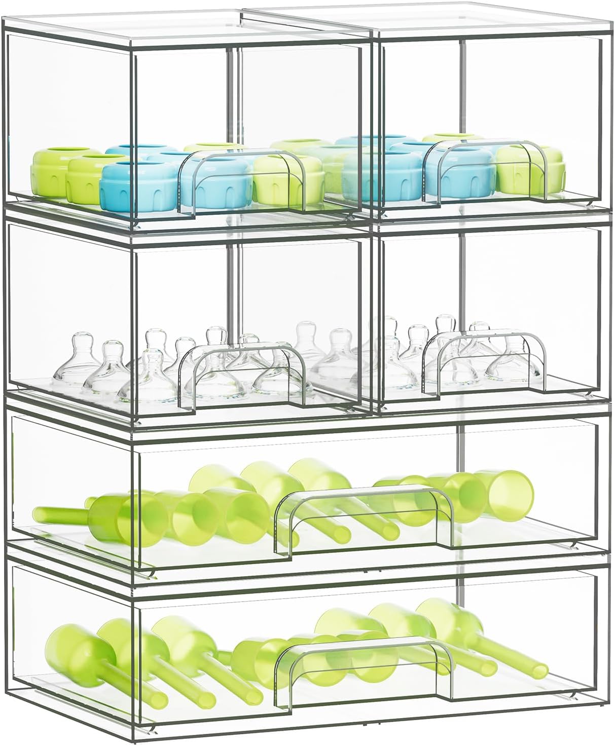 SpaceAid Bottle Storage Organizer for Baby - Clear Acrylic Bins
