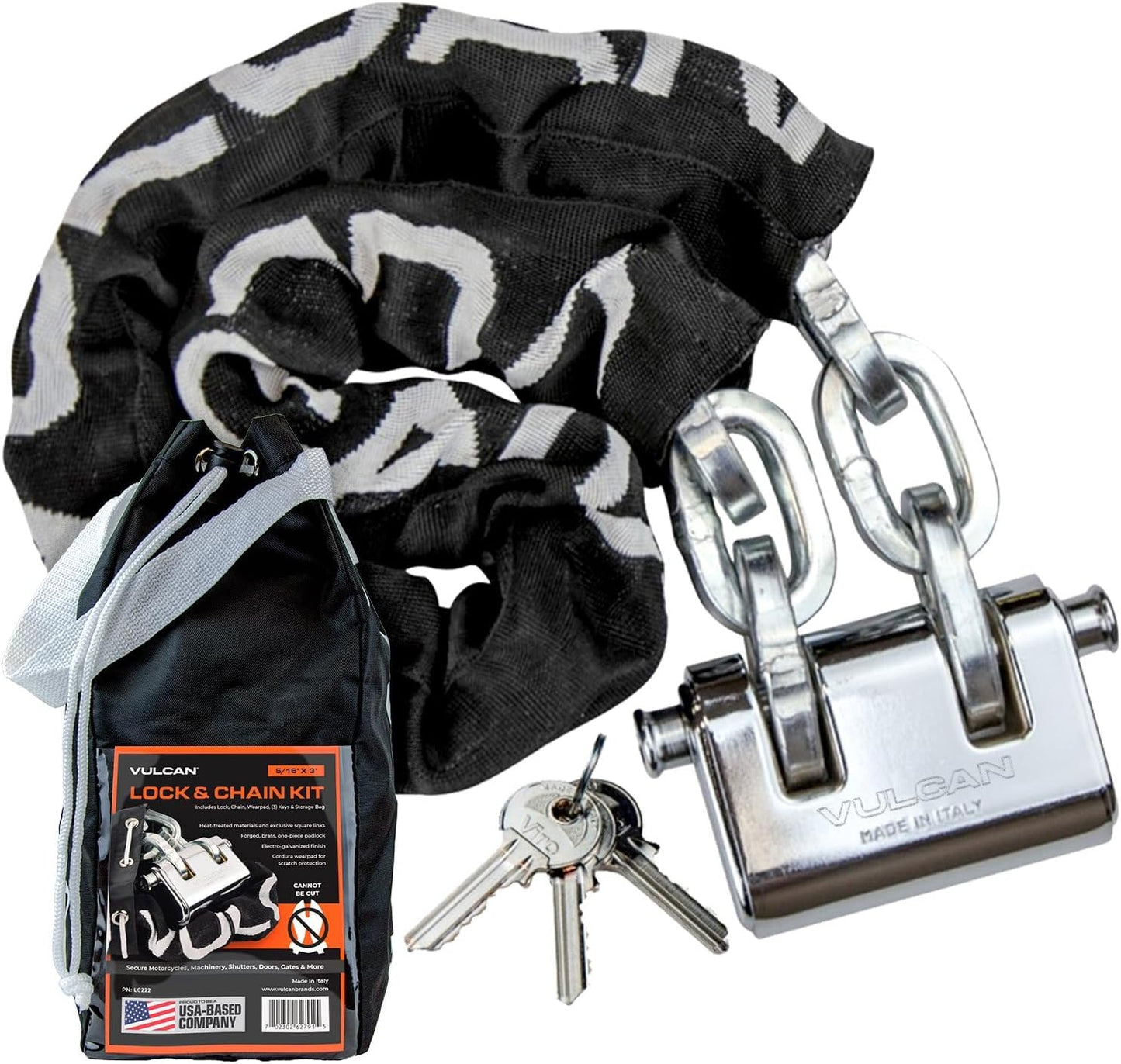 VULCAN Security Chain and Lock Kit - Ultimate Protection for Valuables