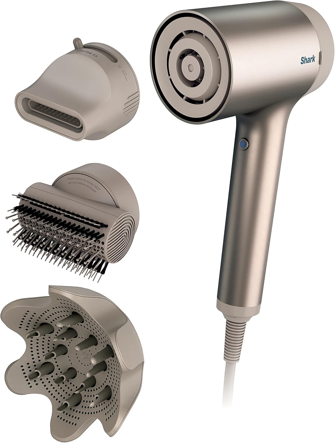 SHARK HD120BRN Blow Dryer with Fast-Drying HyperAIR Technology