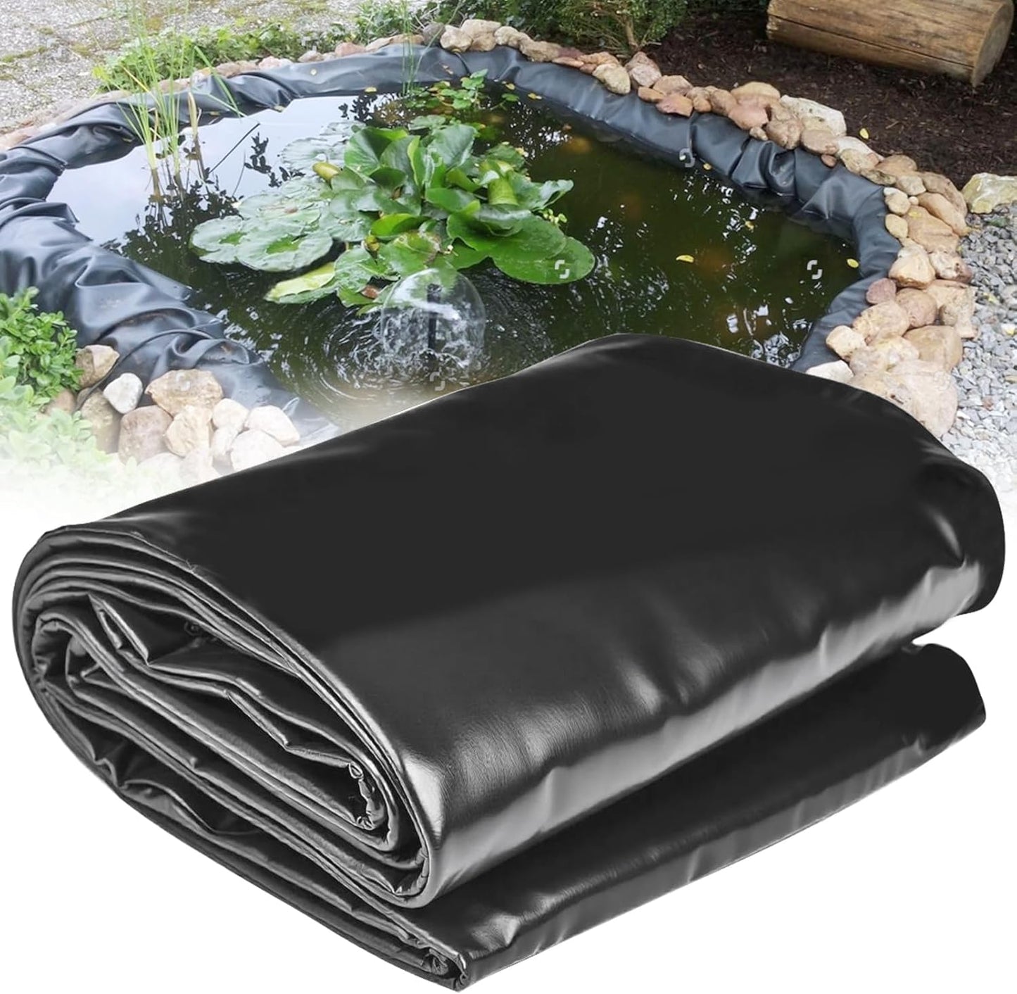 20 x 20 FT Pond Liner for Outdoor Ponds - Durable & Puncture Resistant