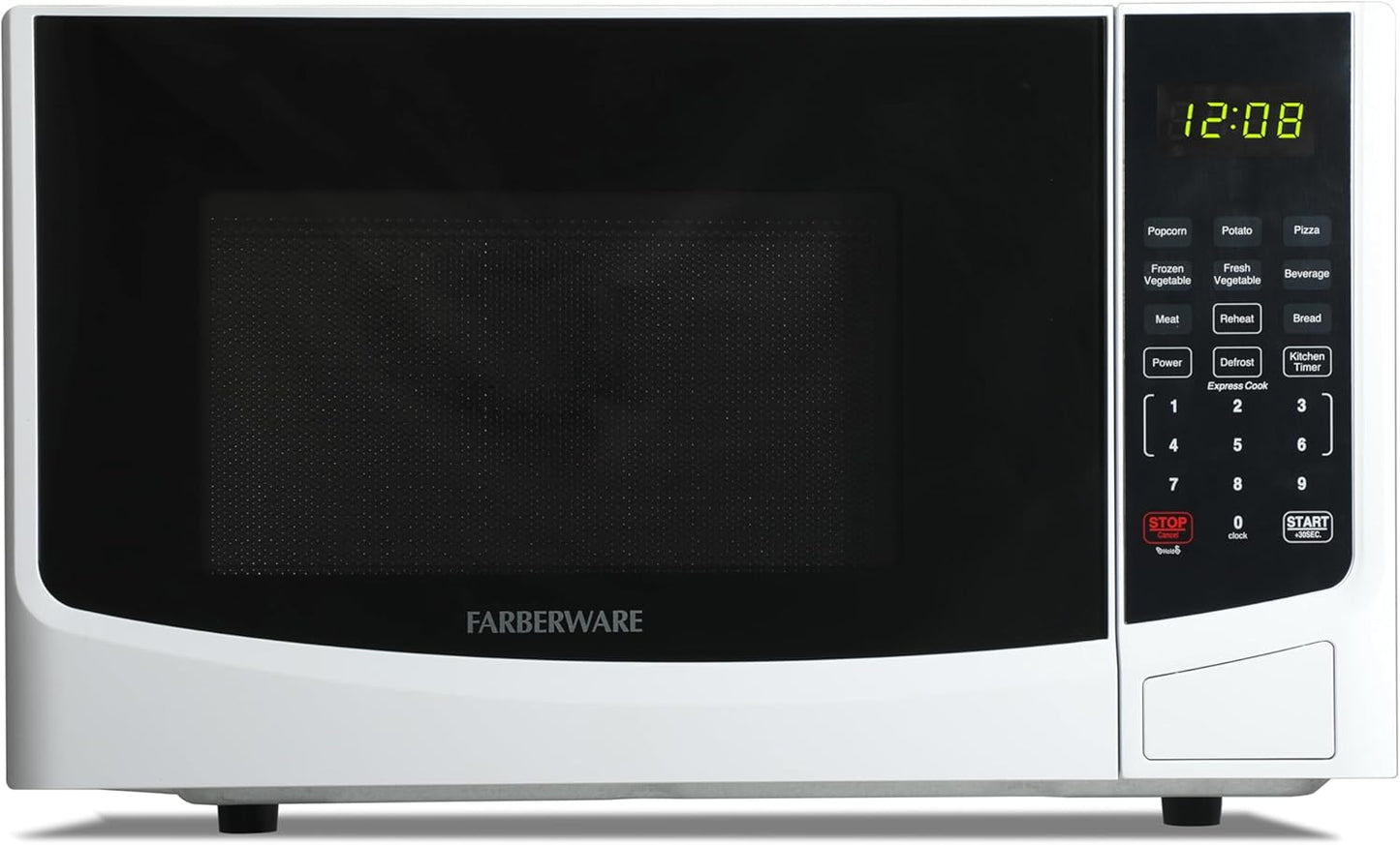 Compact 0.9 Cu. Ft. Microwave Oven with Auto Cook Settings