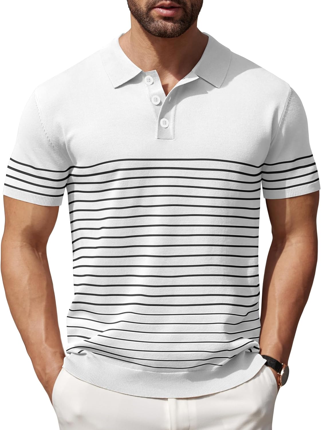 Stylish COOFANDY Men's Short Sleeve Polo Shirt for All Occasions