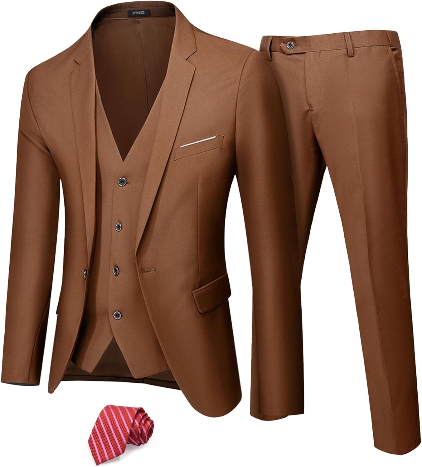 YND Men's Slim Fit 3 Piece Suit Set for Every Occasion