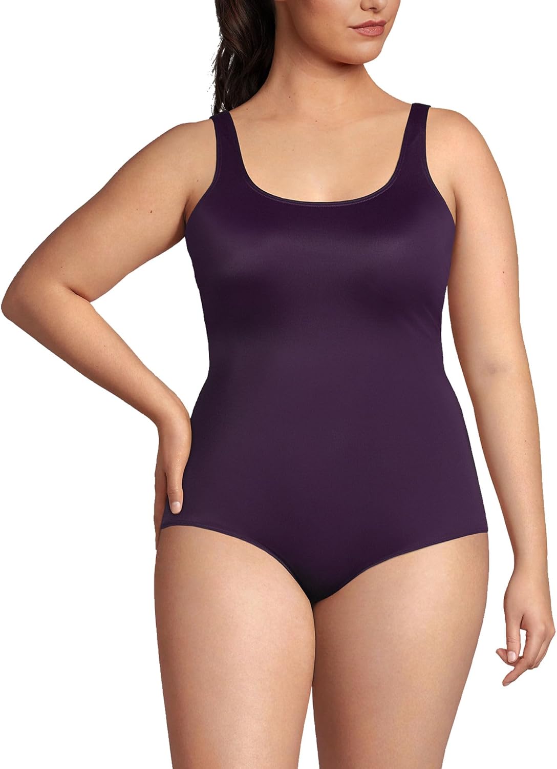 Lands' End Women's Chlorine Resistant Sporty One Piece Swimsuit