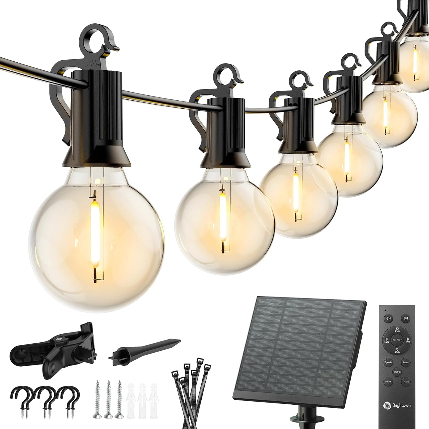 Brightown 58FT Solar String Lights: Illuminate Your Outdoor Space!