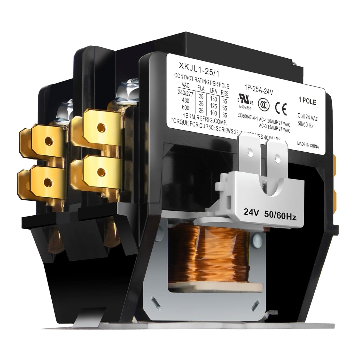 FOCSPROD 25A Single Pole HVAC Contactor