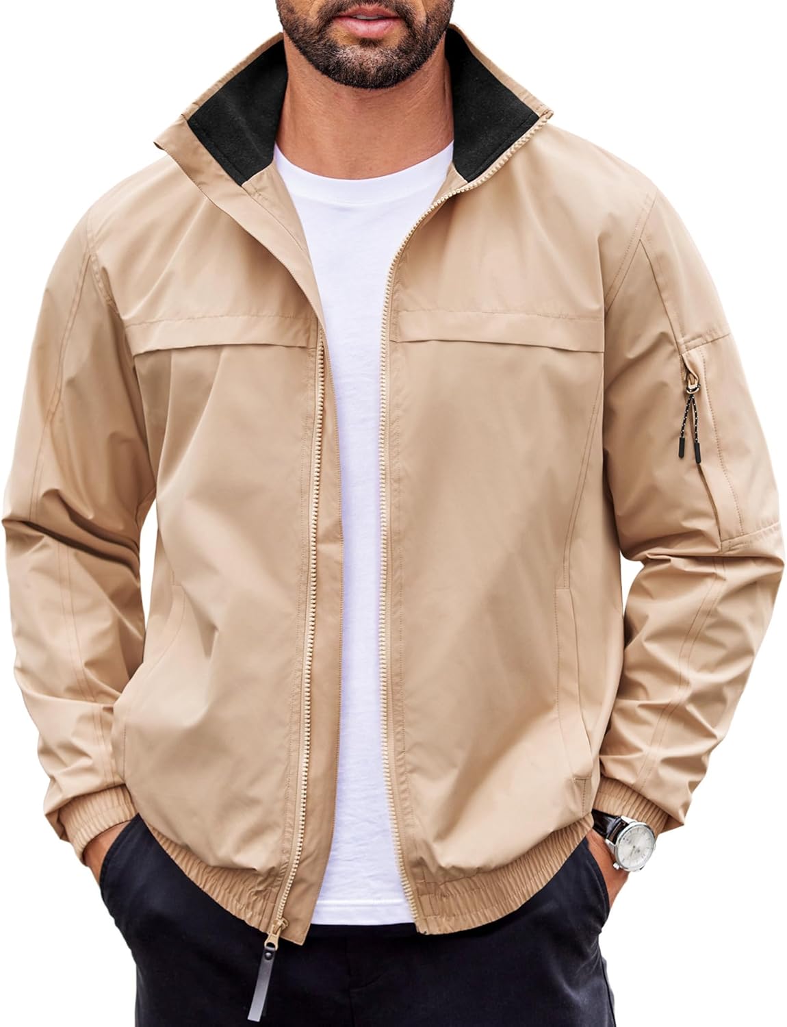 Lightweight Bomber Jacket for Men - Stylish Windbreaker Coat