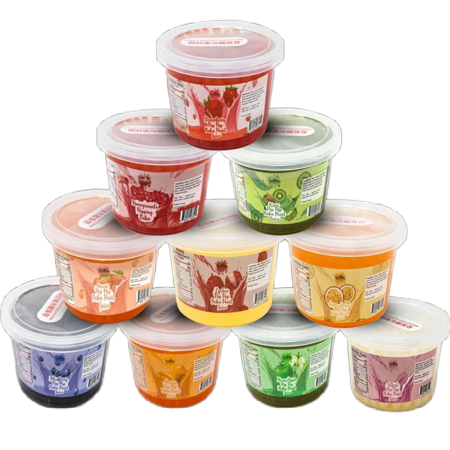 Fusion Select 6 Variety Flavors Bursting Bobaz Pearls for Snacks