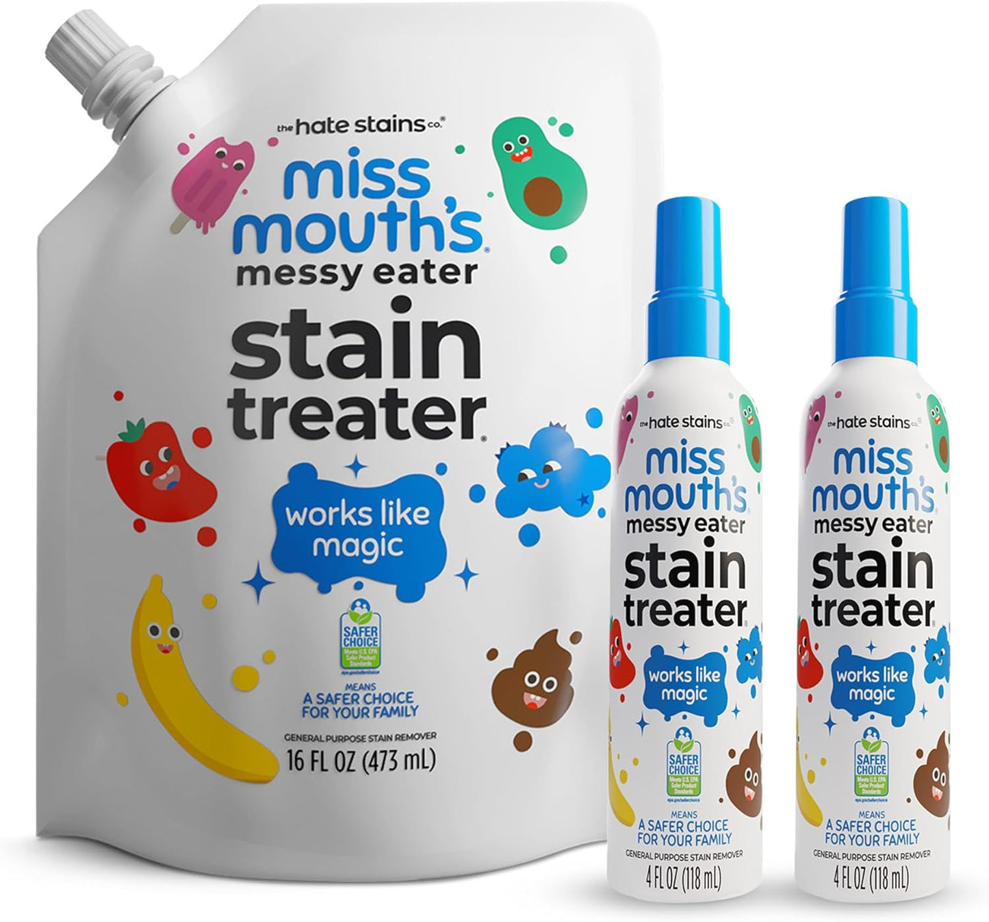Miss Mouths Messy Eater Stain Treater Refill Kit for Babies