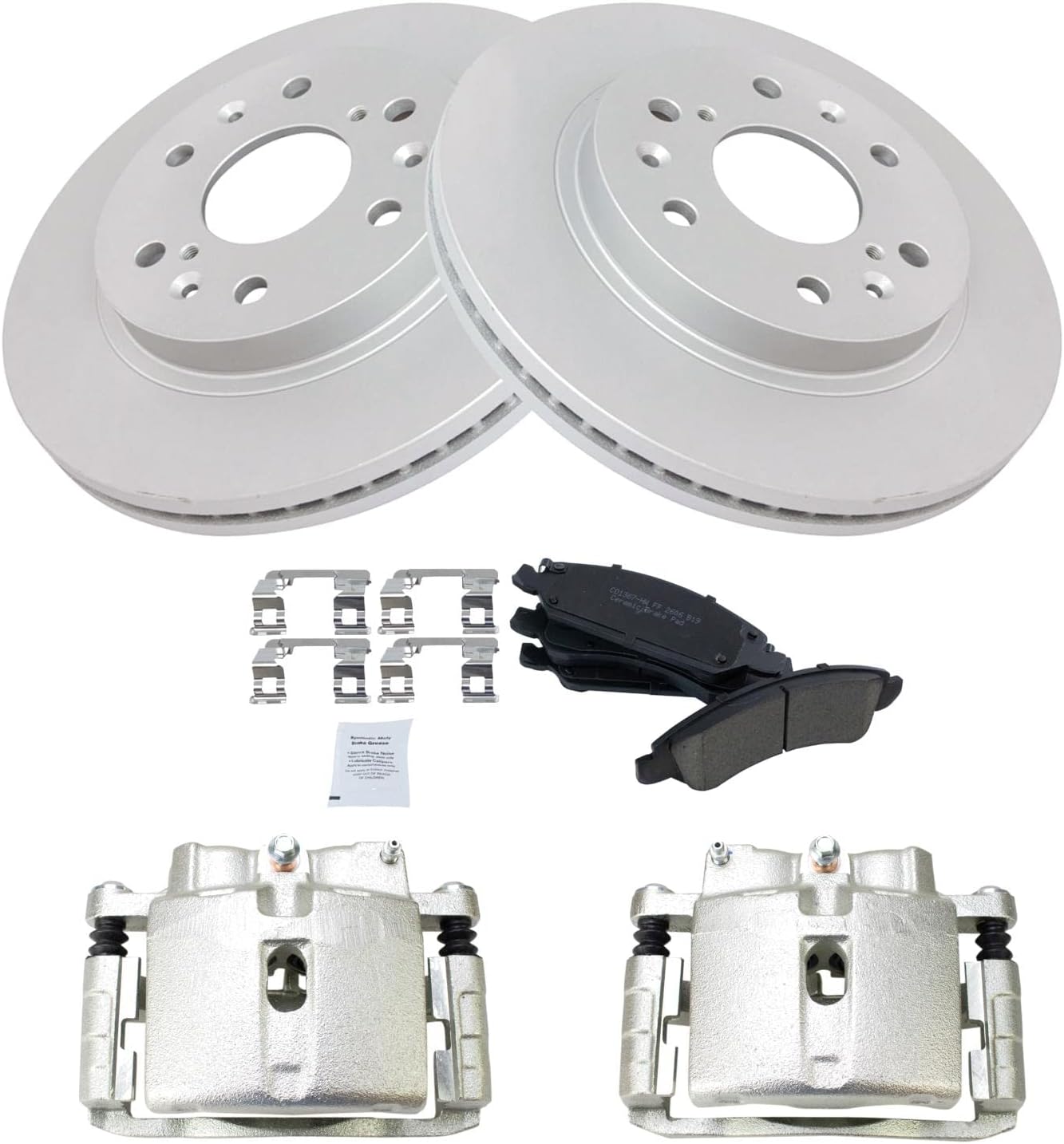 TRQ Front Brake Pad & Rotor Kit for 2007 Chevrolet Silverado