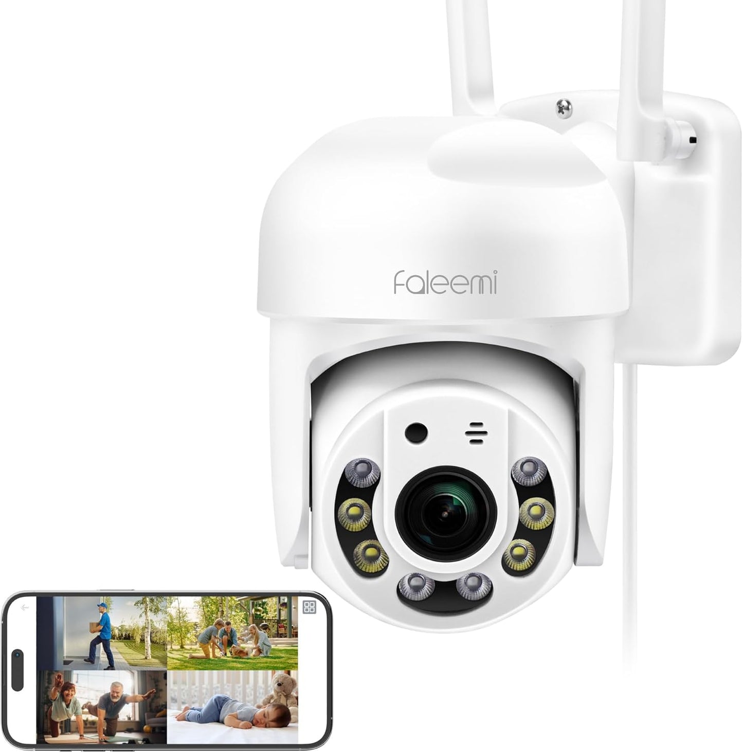 Smart Home Security Cam: 2K Color Night Vision