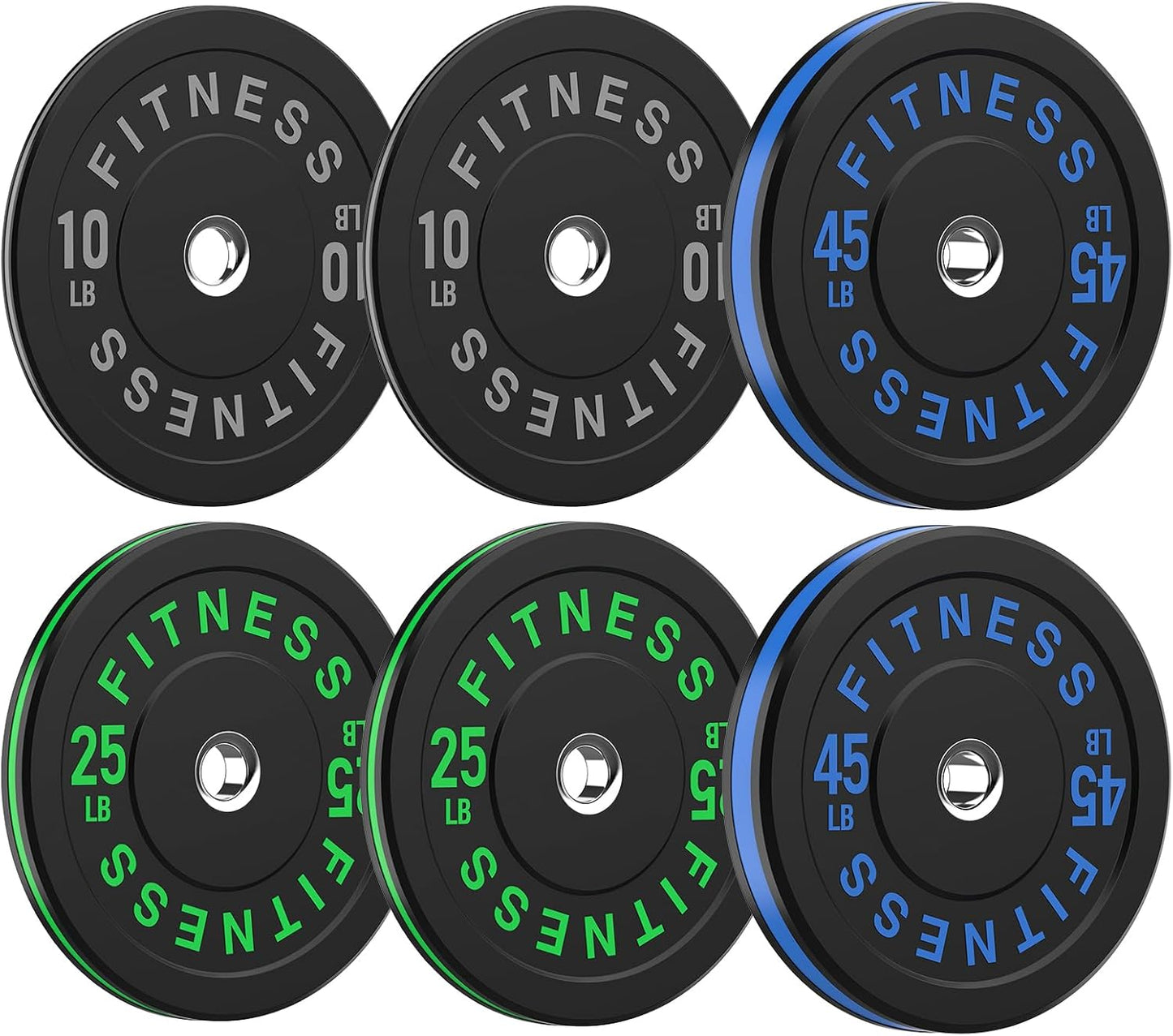2 Inch Bumper Plates Set for Home Gym Strength Training
