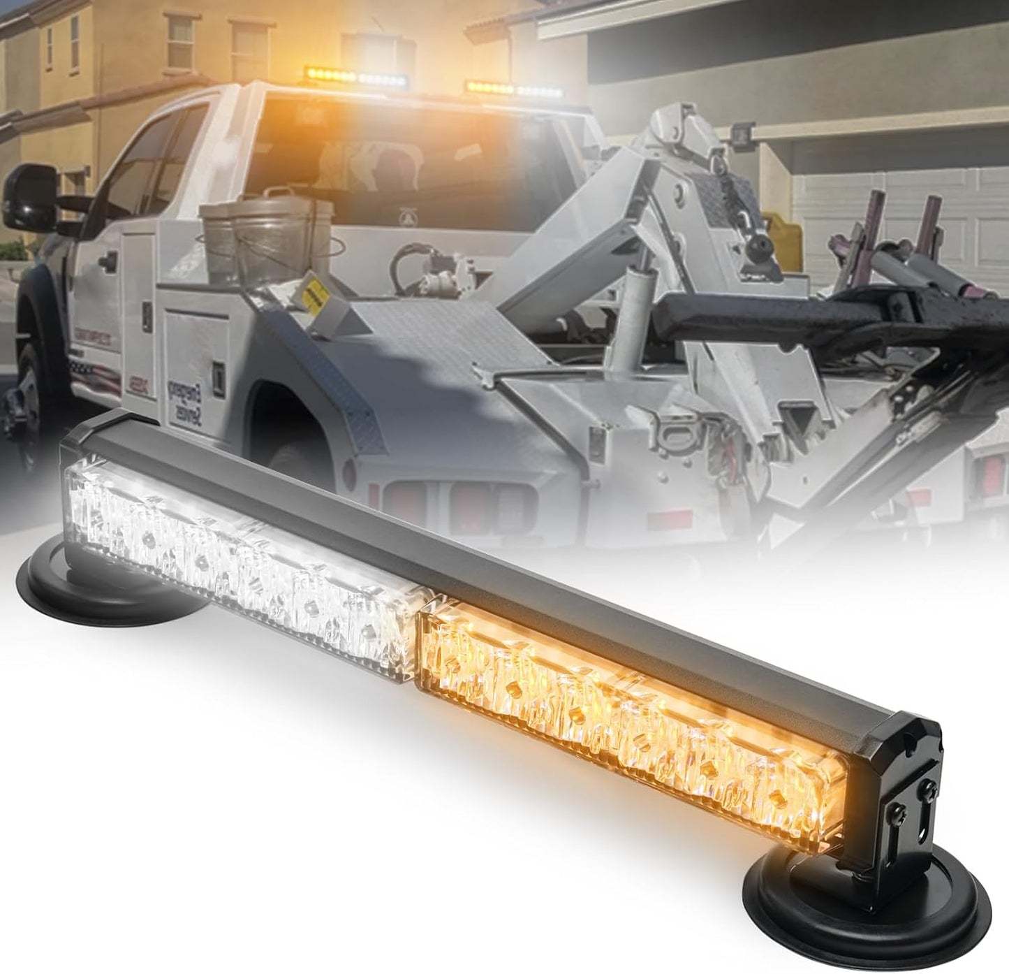 BooYu 14 in Battery Powered Emergency Strobe Light Bar Review