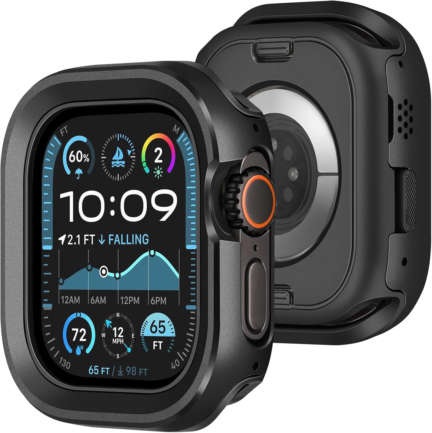 Ultra Protective 2-in-1 Metal Case for Apple Watch by Amizee