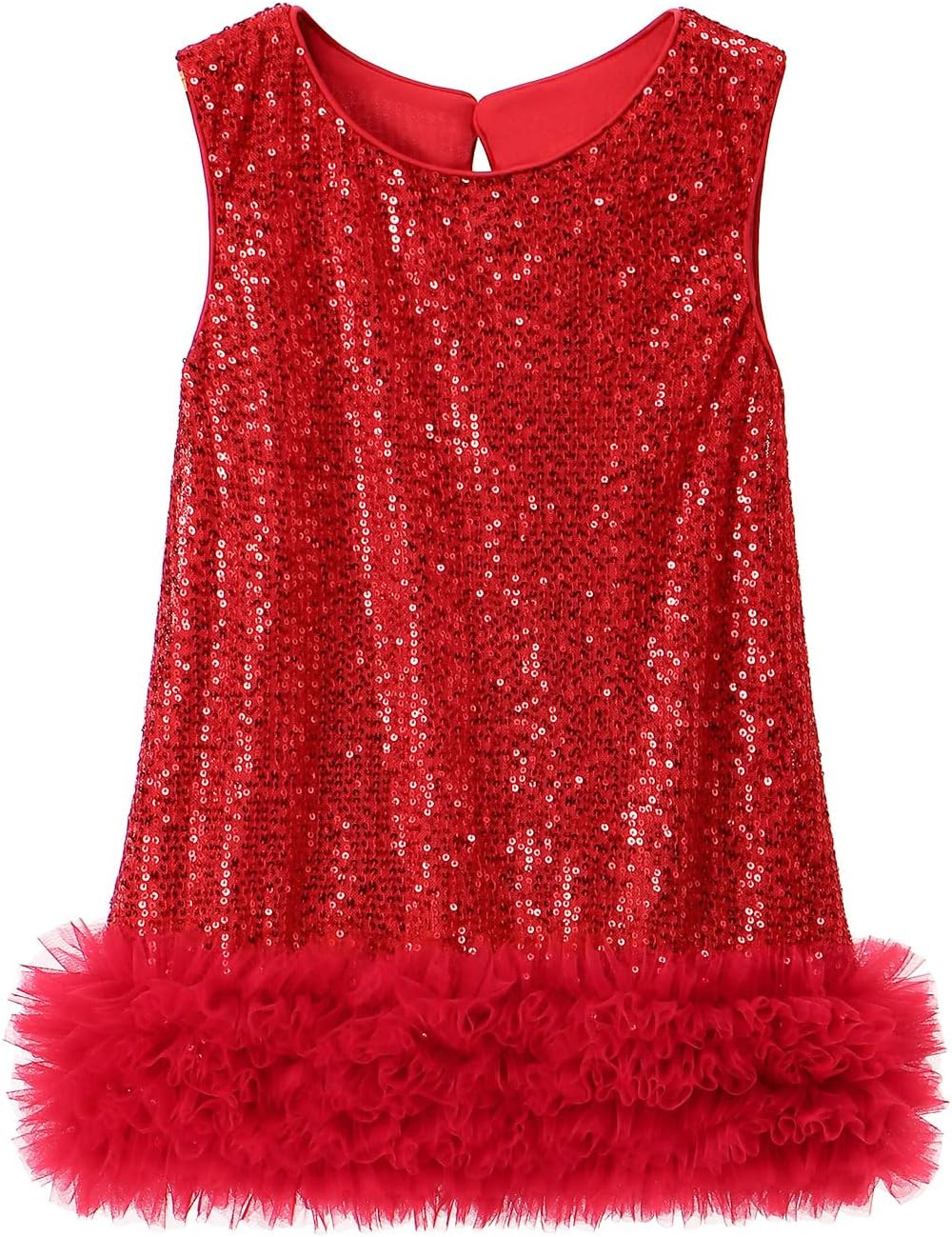 Toddler Girls Sequin Dress A-Line Sparkly Wedding Gown Party