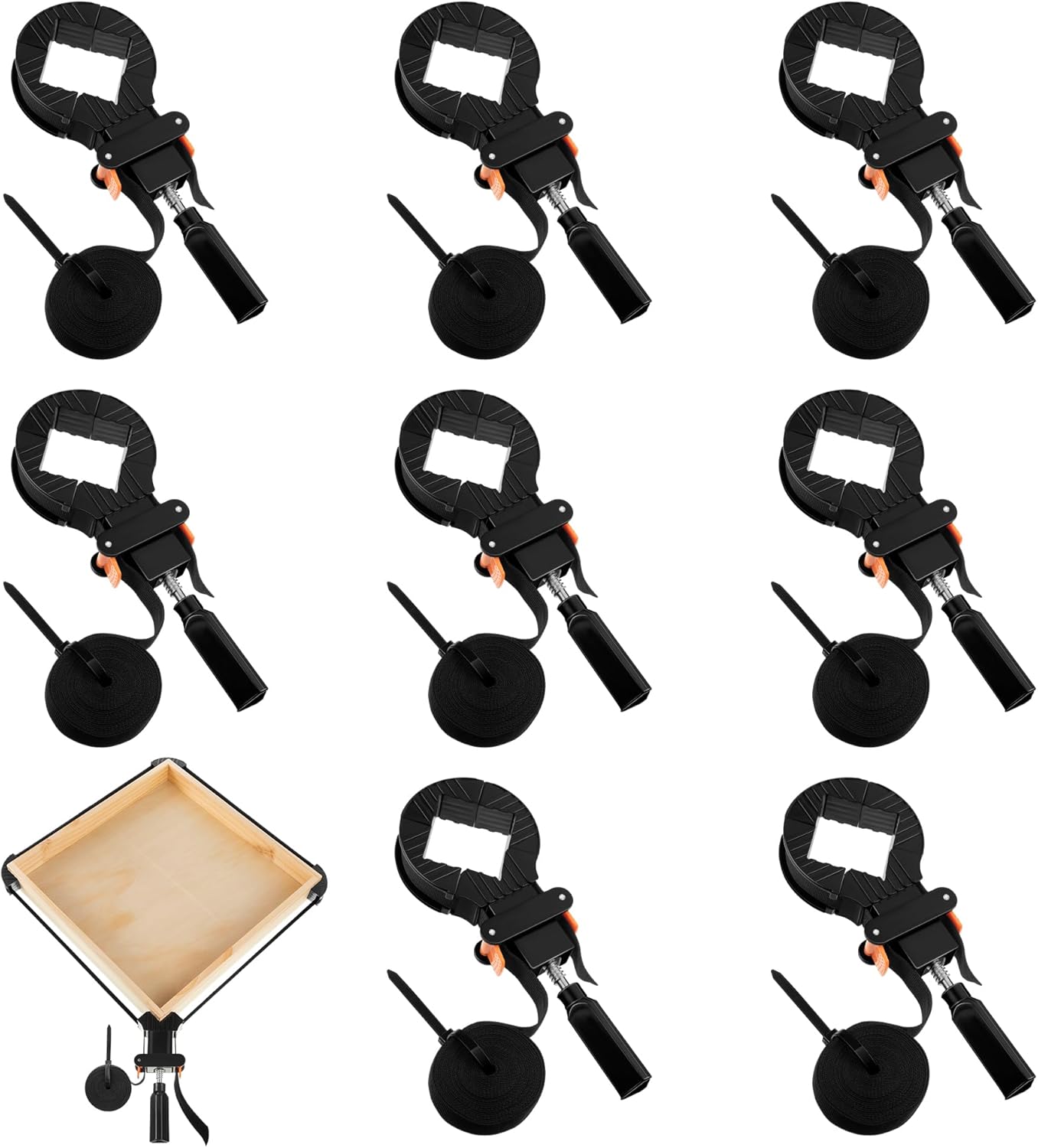 Feekoon 8 Packs 13 FT Belt Band Strap Clamps for Woodworking