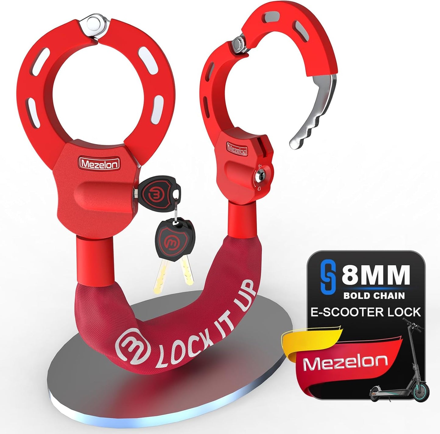 Electric Scooter Lock with 8mm Chain for Maximum Security