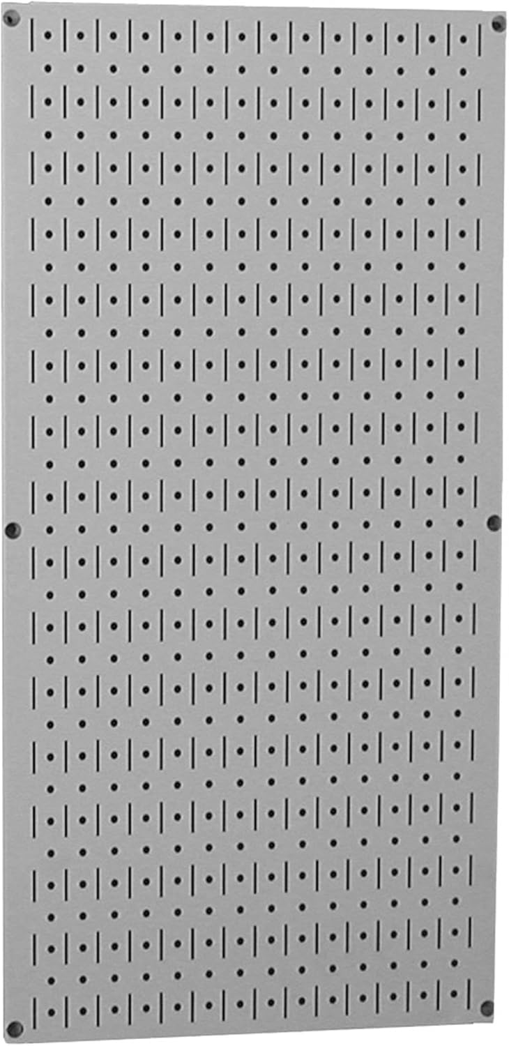 Wall Control Pegboard 32in x 16in Gray Metal Tool Board