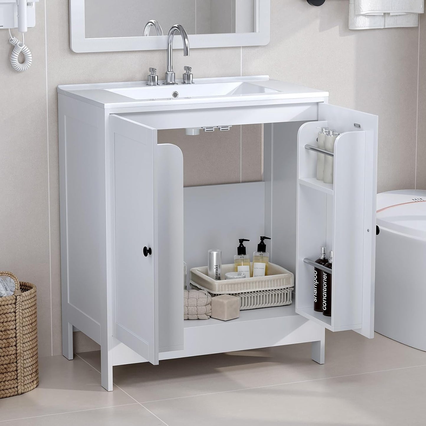 VINGLI Bathroom Vanity with Ceramic Sink for Modern Spaces