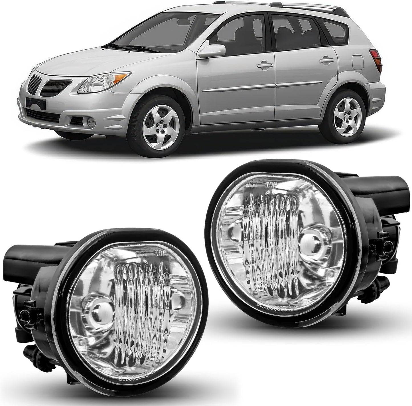 Nilight Fog Lights Assembly for 2003-2008 Toyota Matrix & More