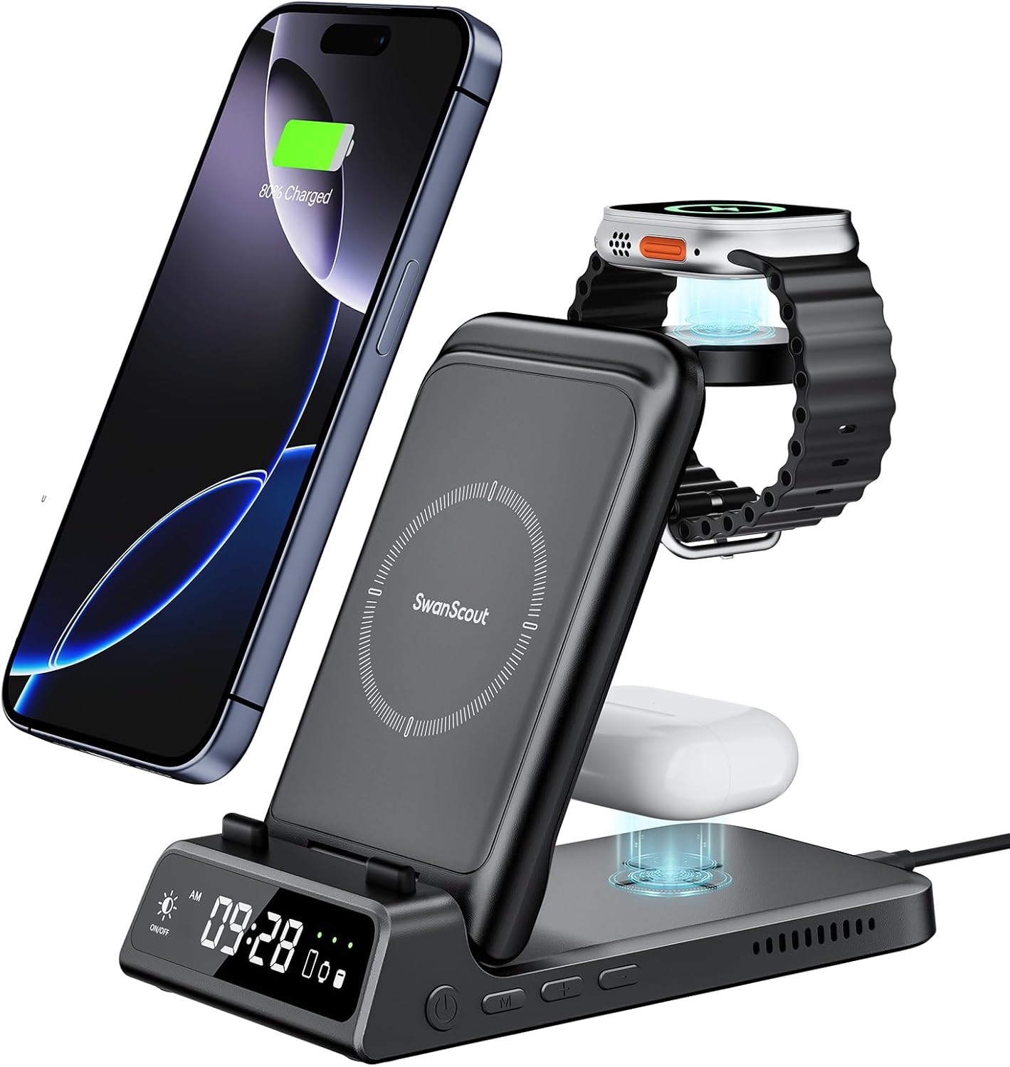 Fast Wireless iPhone Charger, SwanScout 703A