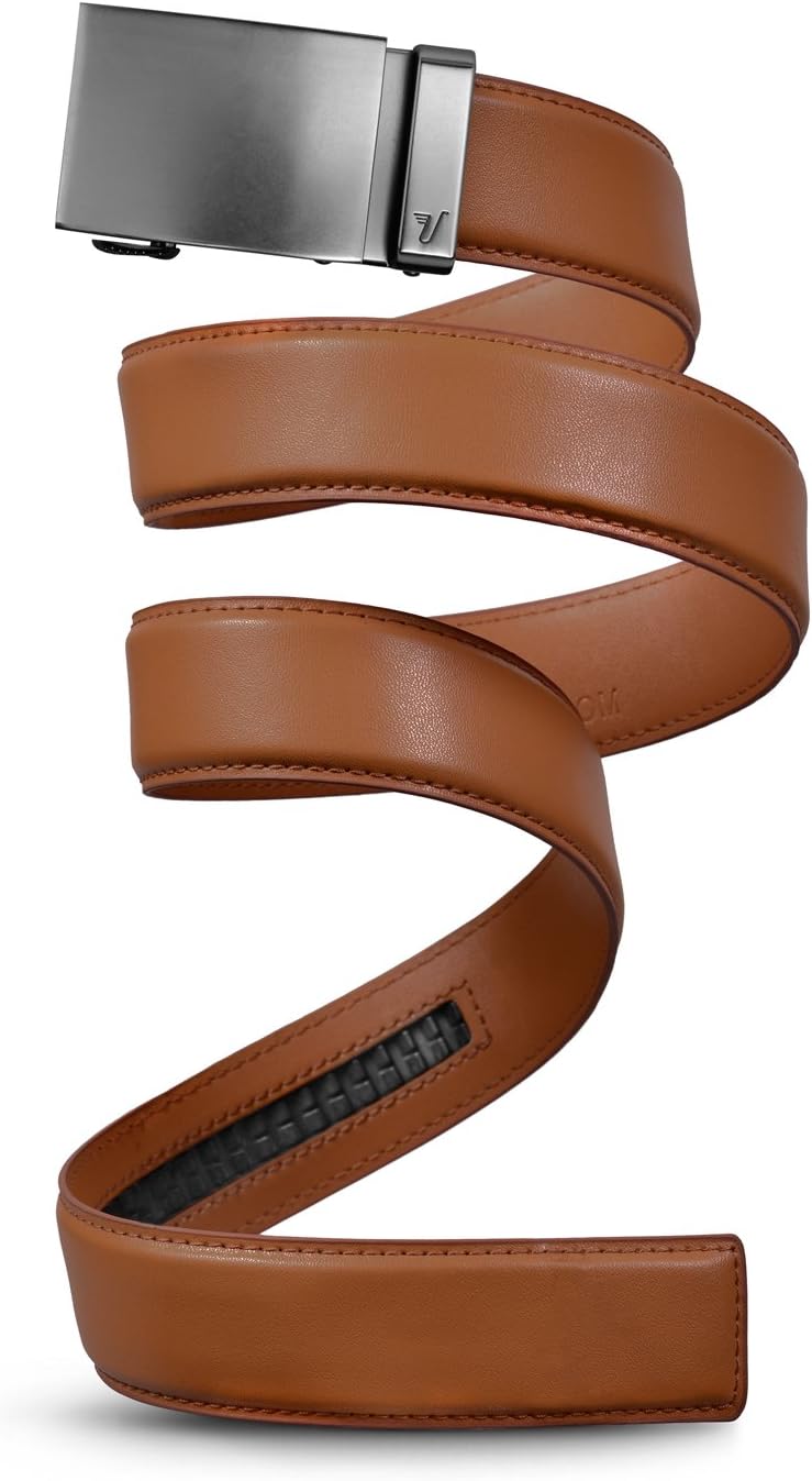Mission Belt Men's Leather Ratchet Belt for Perfect Fit Every Time