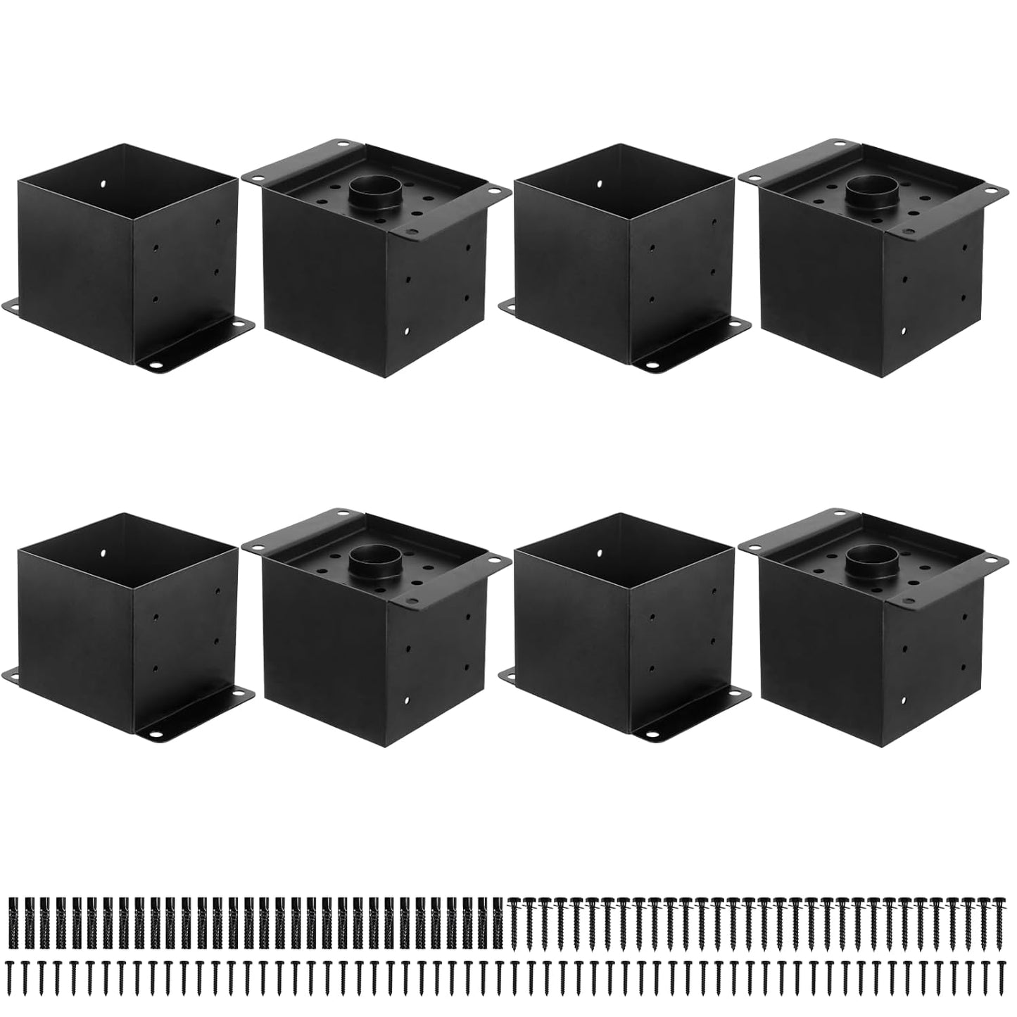 6x6 Post Base Brackets for Heavy Duty Deck Support and Stability