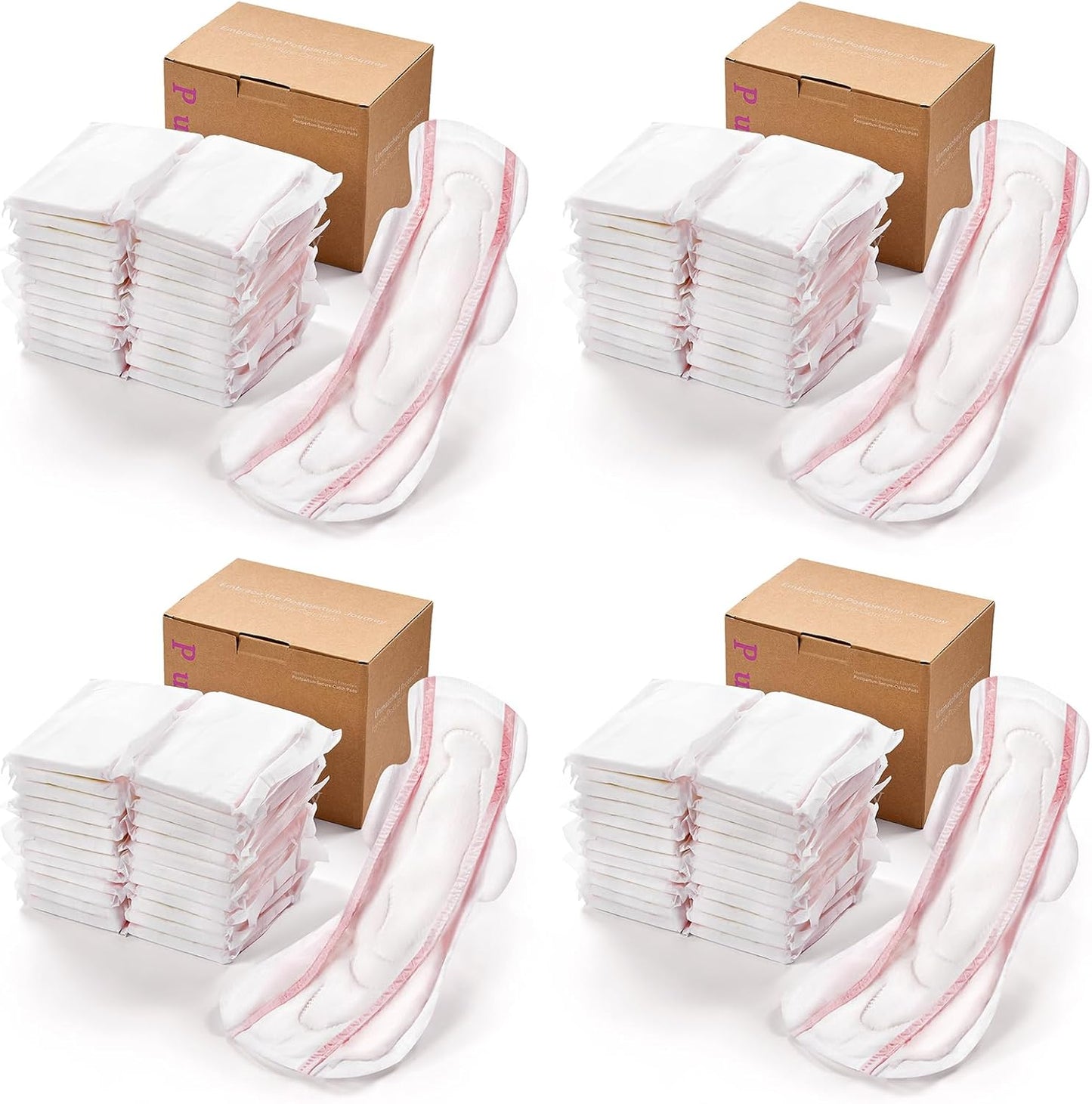 Premium Postpartum Pads with Wings for Heavy Flow Protection