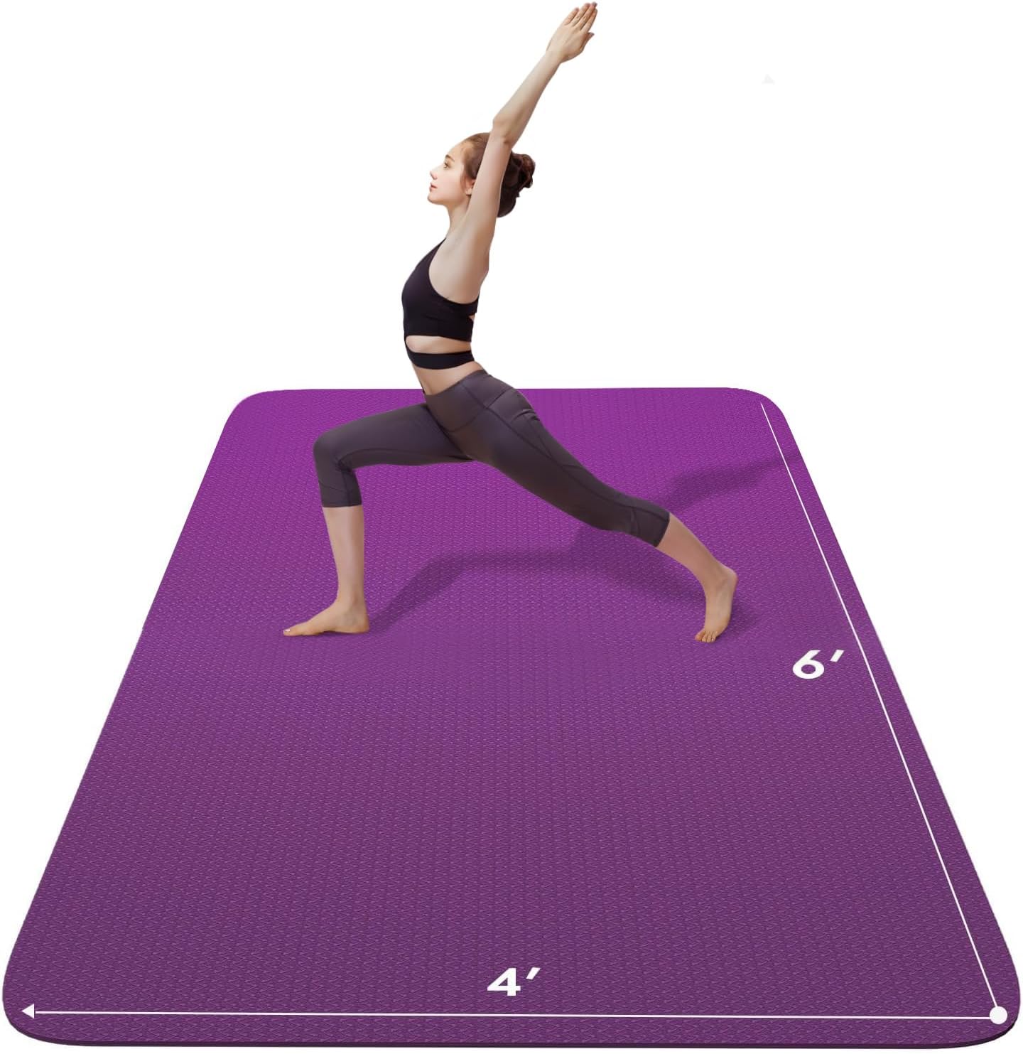 Extra Wide Non-Slip Yoga Mat for Home Workouts