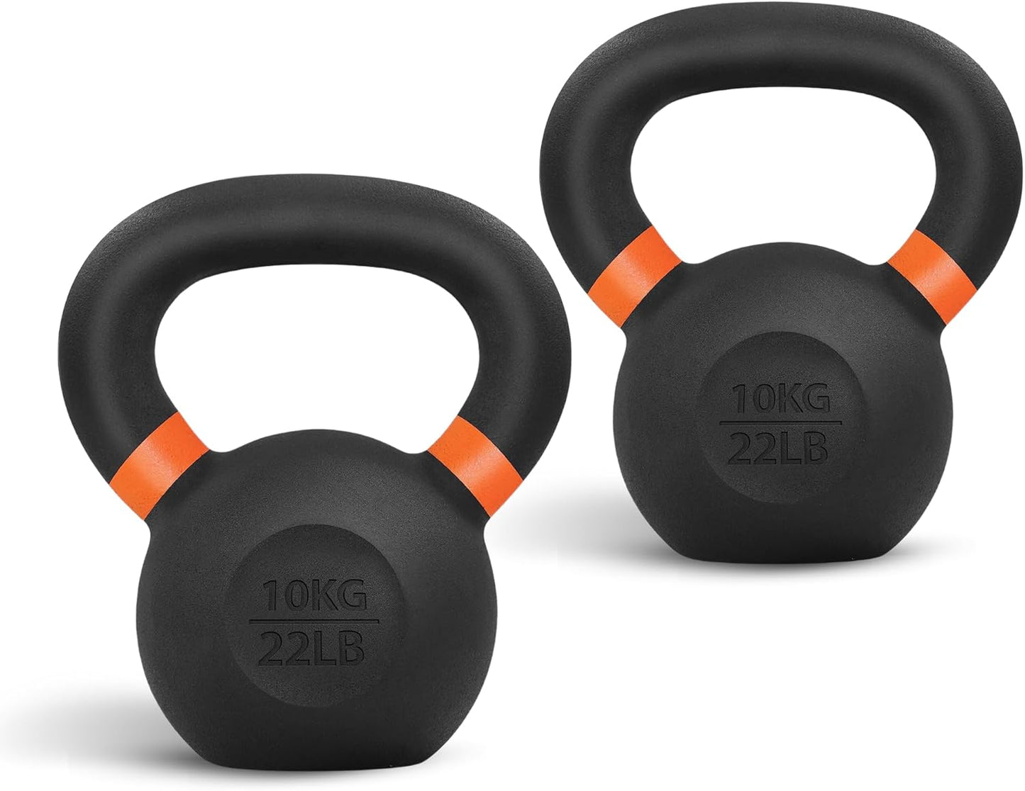 Yes4All Powder Coated Cast Iron Kettlebell Set for Strength Training