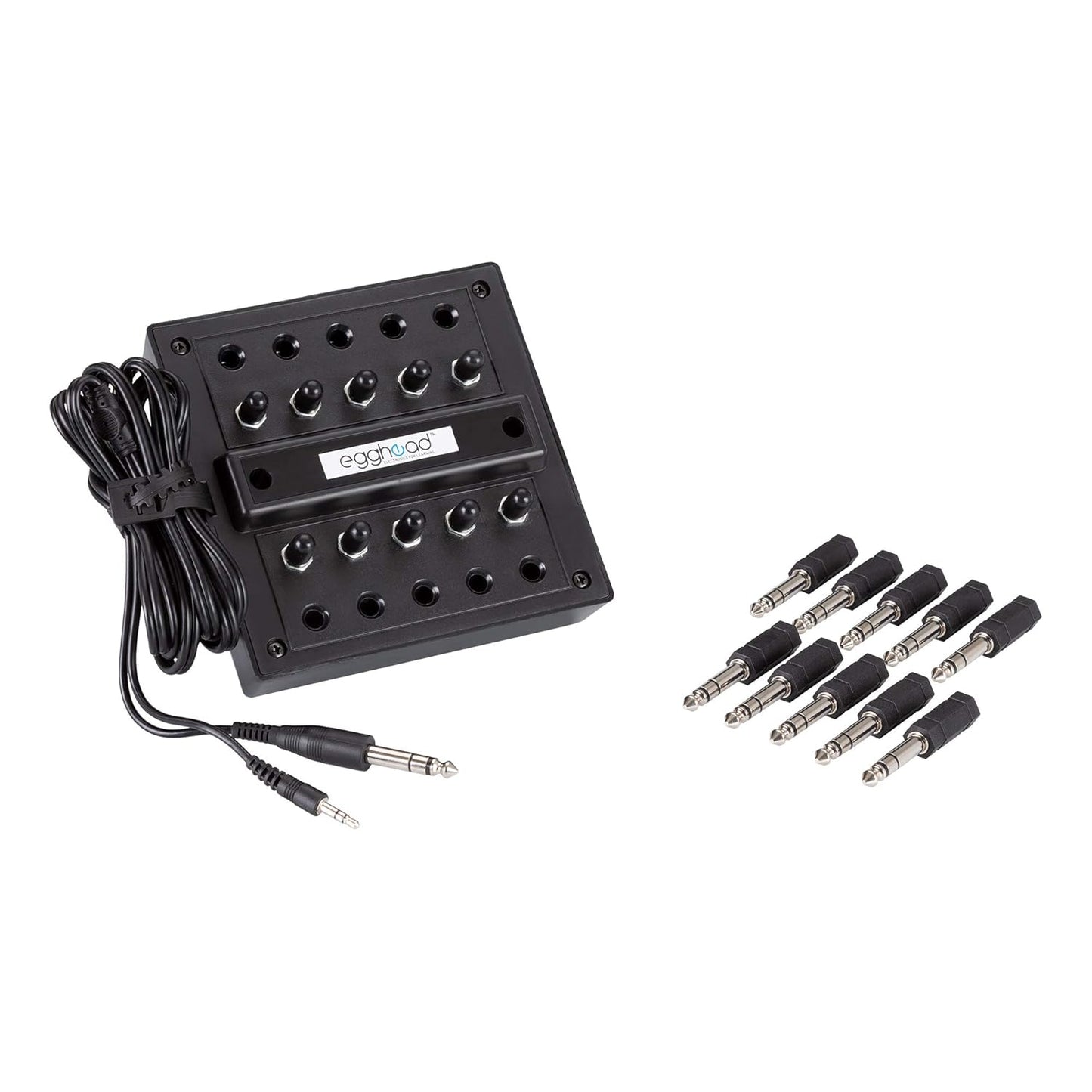 10-Position Stereo Jack Box for Headsets with Volume Control