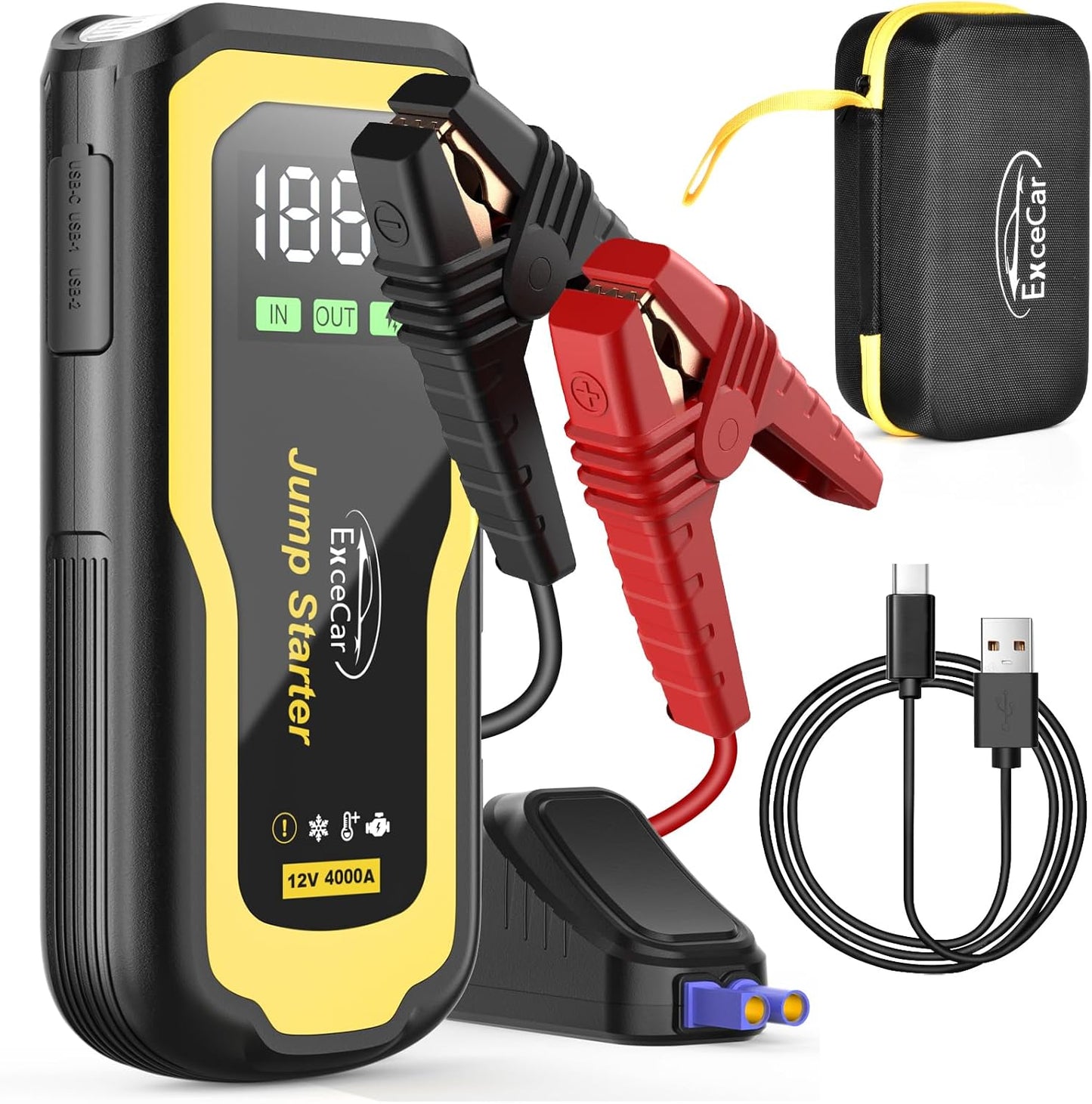 VICDREAM 4000A Portable Jump Starter - Power Up Any Vehicle!
