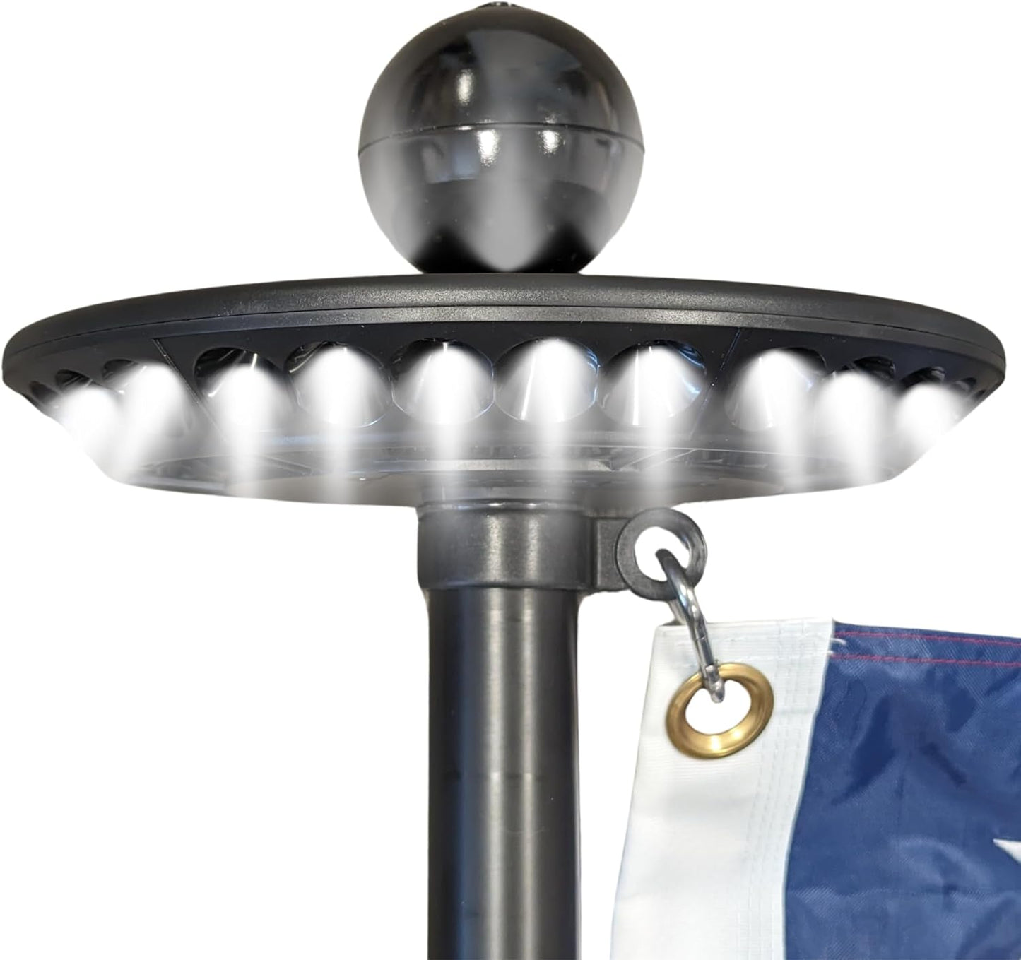 Ultra Bright Solar Flagpole Light with 12 Hour Battery Life