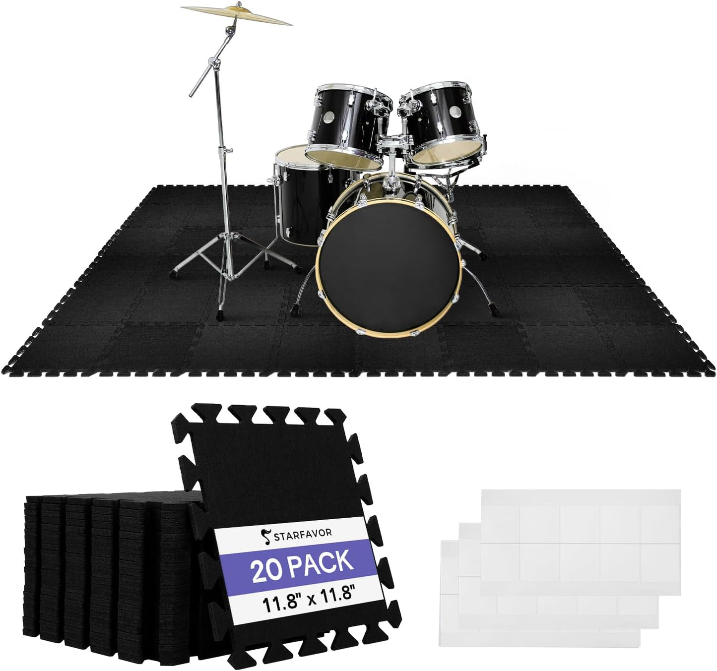Starfavor Sound Absorbing Interlocking Floor Mats for Home Use
