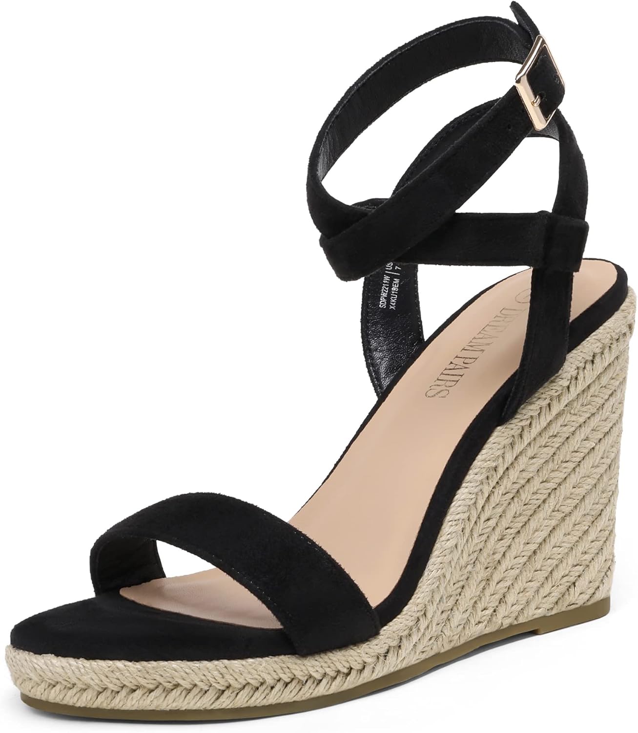 DREAM PAIRS Womens Open Toe Espadrilles Stylish Wedge Sandals