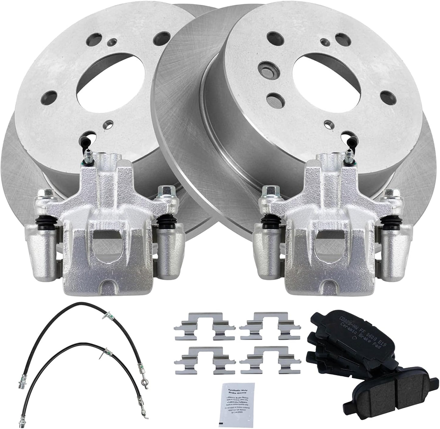 TRQ Rear Brake Pad & Rotor Kit for 2005 Toyota Avalon - Quality Parts